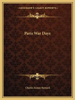 Paperback Paris War Days Book