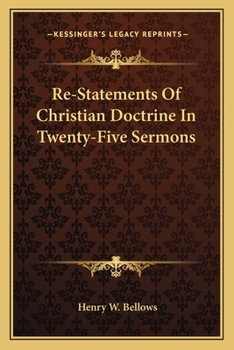 Paperback Re-Statements Of Christian Doctrine In Twenty-Five Sermons Book