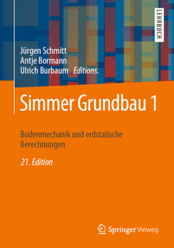 Hardcover Simmer Grundbau 1: Bodenmechanik Und Erdstatische Berechnungen [German] Book