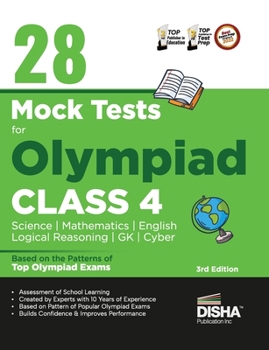 Paperback 28 Mock Test Series for Olympiads Class 4 Science, Mathematics, English, Logical Reasoning, GK & Cyber 2nd Edition Book