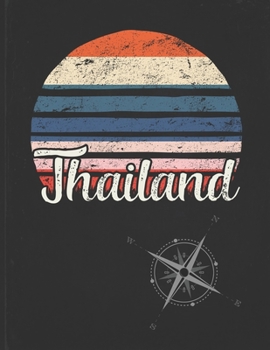 Thailand: Thai Siamese Vintage Flag Personalized Retro Gift Idea for Coworker Friend or Boss  Planner Daily Weekly Monthly Undated Calendar Organizer Journal