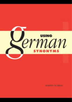 Hardcover Using German Synonyms Book