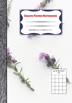 Paperback Graph Paper Notebook: Quad Ruled 4x4 - 110 Pages - 7" x 10" Squared Graphing Paper * Blank Notebook * Grid Paper * Softback ...(Composition Book