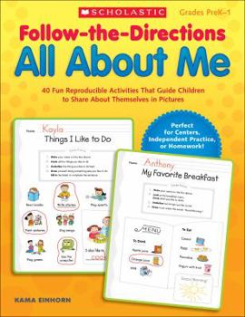 Paperback Follow-The-Directions All about Me: 40 Fun Reproducible Activities That Guide Children to Share about Themselves in Pictures Book