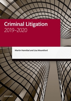 Paperback Criminal Litigation 2019-2020 Book