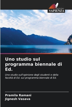 Paperback Uno studio sul programma biennale di Ed. (Italian Edition) [Italian] Book