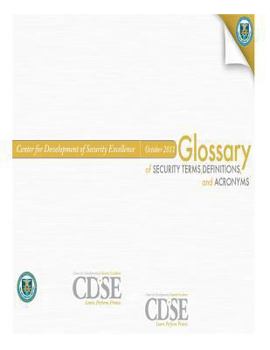 Paperback Glossary of Security Terms, Definitions and Acronyms Book
