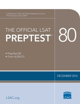 Paperback The Official LSAT Preptest 80: (Dec. 2016 Lsat) Book
