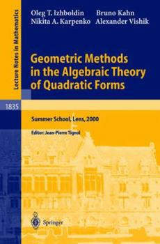 Paperback Geometric Methods in the Algebraic Theory of Quadratic Forms [French] Book