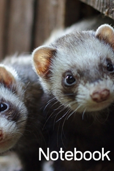 Notebook: Ferret Notebook; I love Ferrets; Ferrets are the best; Cute animal notebook; 6x9inch with 108-wide lined pages (Glossy)