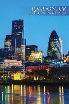 Paperback London, UK Dot-Grid Notebook: 150 Page Sketchbook Scrapbook Notebook Book