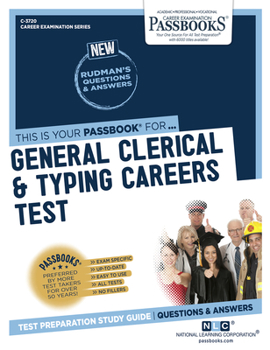 Paperback General Clerical & Typing Careers Test (C-3720): Passbooks Study Guide Volume 3720 Book
