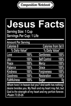 Composition Notebook: Jesus Facts Religious Studies Catholicism  Journal/Notebook Blank Lined Ruled 6x9 100 Pages