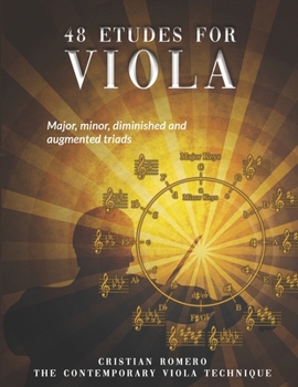Paperback 48 Etudes for viola: Major, minor, diminished and augmented triads Book