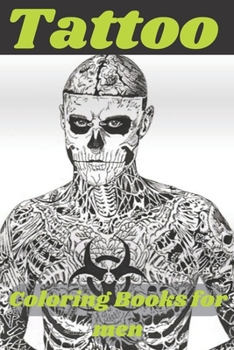 Paperback Tattoo Coloring Books for men [Large Print] Book