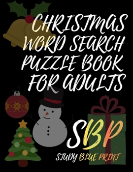 Paperback Christmas Word Search Puzzle Book For Adults Book