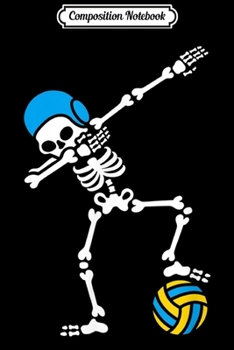 Composition Notebook: Funny Dab dabbing skeleton Water polo Halloween swim  Journal/Notebook Blank Lined Ruled 6x9 100 Pages