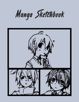 Paperback Manga Sketchbook: 100 Blank Pages, 8.5 x 11, Sketch Pad for Drawing, Doodling and Painting Manga and Anime Book