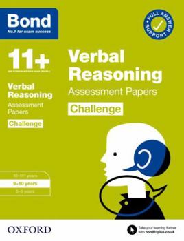 Paperback Bond 11+: Bond 11+ Verbal Reasoning Challenge Assessment Papers 9-10 years (Bond Challenge) Book