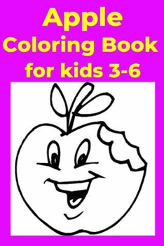 Paperback Apple Coloring Book for kids 3-6 [Large Print] Book