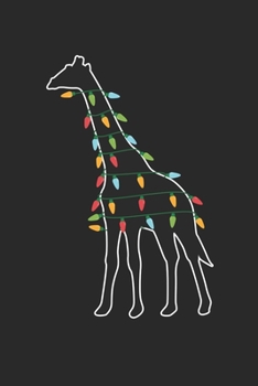 Paperback Giraffe with Christmas Lights - Christmas Notebook - Giraffe Diary - Animal Journal - Christmas Gift for Animal Lover: Medium College-Ruled Journey Di Book