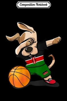 Composition Notebook: Dog Dabbing Basketball Kenya Jersey Kenyan Sport Team  Journal/Notebook Blank Lined Ruled 6x9 100 Pages