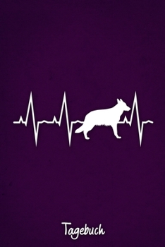 Tagebuch: Lilanes liniertes Deutscher Schäferhund Hunde Journal Herzschlag ca DIN A5 weiß liniert 110 Seiten (German Edition)