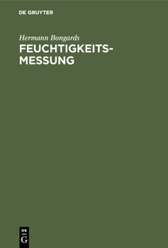 Hardcover Feuchtigkeitsmessung [German] Book