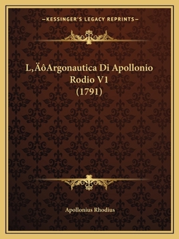 Paperback L'Argonautica Di Apollonio Rodio V1 (1791) [Greek] Book