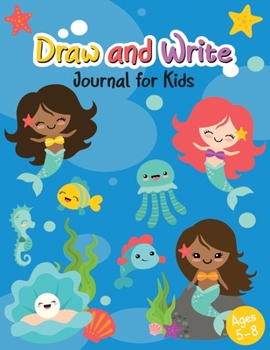 Paperback Draw and Write Journal for Kids: Mermaid cover notebook with lined writing paper and space for drawing for young storytellers Book