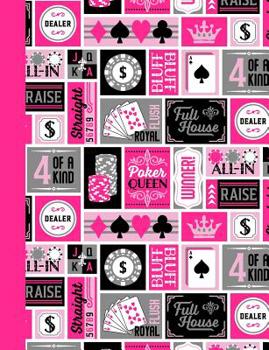 Paperback Pink Patchwork Poker Phrases: Dot Grid Notebook Book