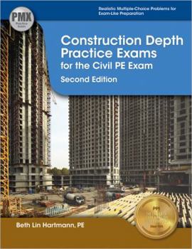 Paperback Construction Depth Practice Exams for the Civil PE Exam Book