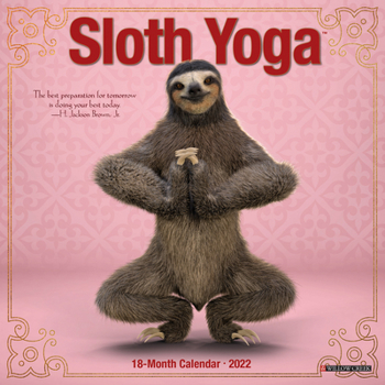 Calendar Sloth Yoga 2022 Mini Wall Calendar Book