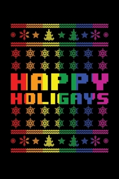 Happy Holigays: Christmas Eve Notebook | Gay Xmas Snowman LGBTQ Winter Santa Claus Holiday Pride Season Mini Notepad Gift College Ruled (6"X9")