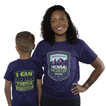 Vbs 2026 Snowball Mountain Challenge Child T-Shirt Size X-Small - XL: Find Your Strength in God
