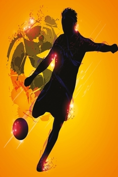 Fantasy Soccer yellow black notebook: Dot Grid 6x9 Dotted Bullet Journal and Notebook 120 Pages inspiring fitness journal