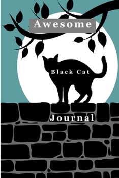 Paperback Awesome Black Cat Journal Book