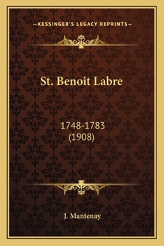 Paperback St. Benoit Labre: 1748-1783 (1908) [French] Book