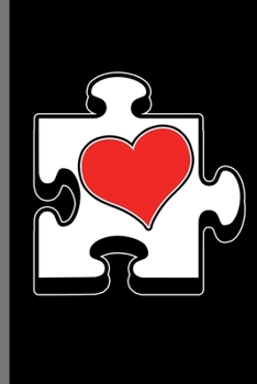 Heart Puzzle: Together Love February Valentines Heart Romance Cupid Lovers Gift (6"x9") Dot Grid notebook Journal to write in