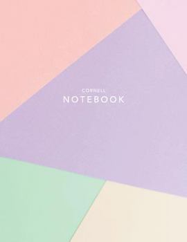 Paperback Cornell Notebook: Abstract Pastel - 120 White Pages 8.5x11" - Note Taking System Book