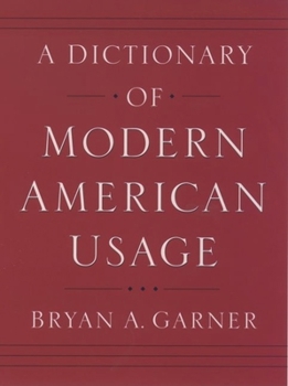 Hardcover A Dictionary of Modern American Usage Book