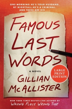 Paperback Famous Last Words [Large Print] Book