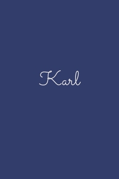Karl: notebook with the name on the cover, elegant, discreet, official notebook for notes, dot grid notebook,