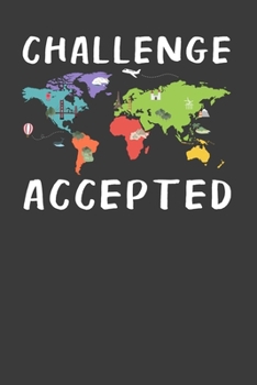 Paperback Challenge Accepted: Perfect Notebook For Boys and Girls. Cute Cream Paper 6*9 Inch With 100 Pages Notebook For Writing Daily Routine, Jour Book