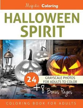 Paperback Halloween Spirit: Grayscale Coloring Book for Adults Book