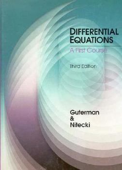 Hardcover Differential Equations: A First Course Book