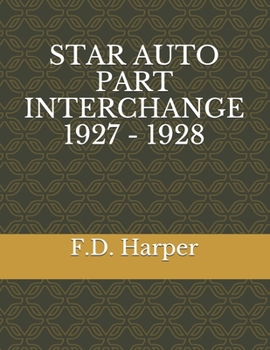 Paperback Star Auto Part Interchange 1927 - 1928 Book
