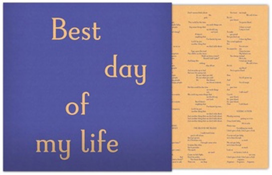 Vinyl Best Day Of My Life Book