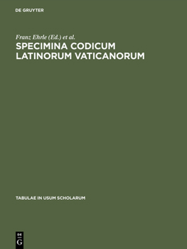 Hardcover Specimina codicum Latinorum Vaticanorum [Latin] Book
