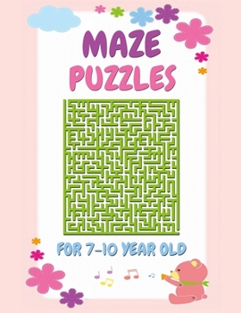 Paperback Maze Puzzles For 7-10 Year Olds: Large Print Fun Maze Activity Book For Kids With Solutions [Large Print] Book